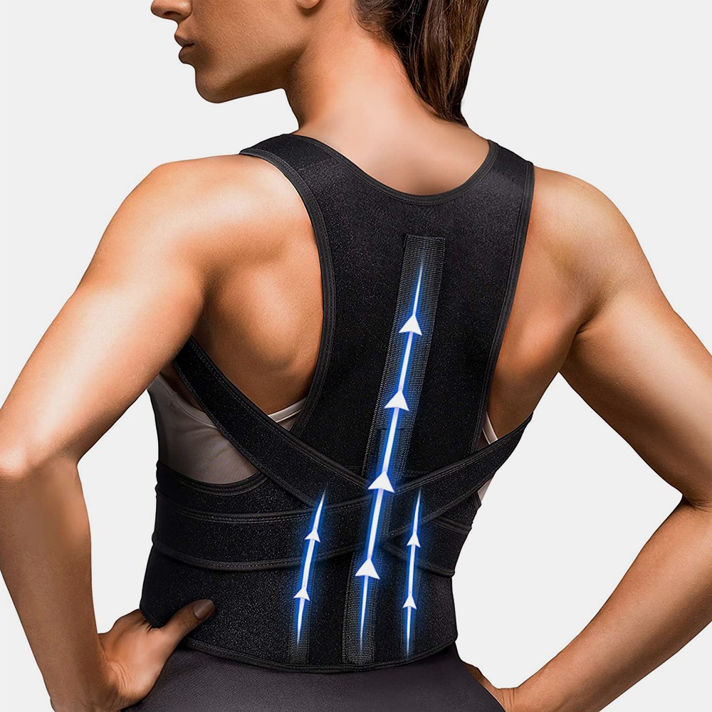 China Back Support Belt with Adjustable Back Straightener Lumbar Support  Posture Corrector for Upper Back Pain Relief factory and manufacturers