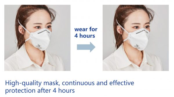 Hochwertige Maske, kontinuierlicher und effektiver Schutz nach 4 Stunden